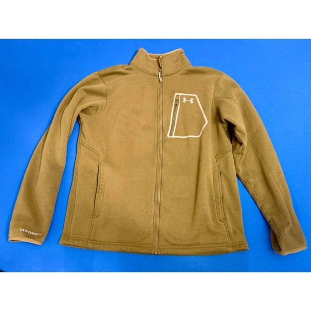 Under Armour Storm Jacket XL‎ Olive Green Fleece Lined Water Resistant Zip